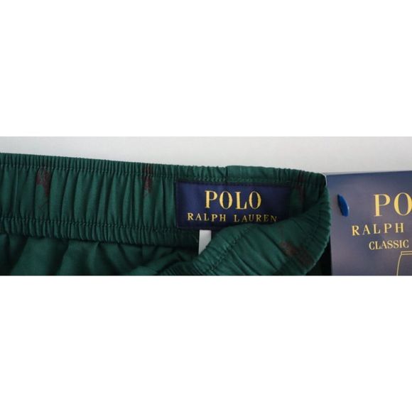 Polo Ralph Lauren R382RL Men's Sz L Green Allover Pony Print Classic Fit Boxers - Picture 3 of 5